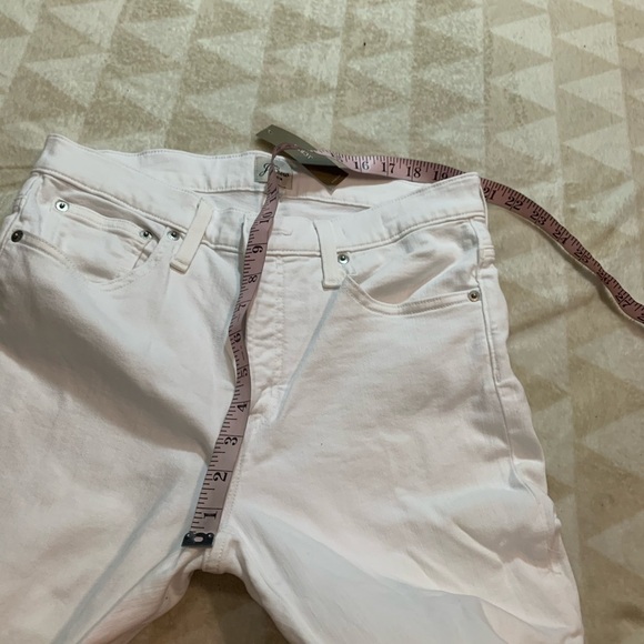 J crew 9” high rise toothpick jeans white 2021 - Picture 3 of 7